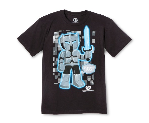 Boys' Tube Heroes Popular MMO's Graphic T-Shirt - Black S