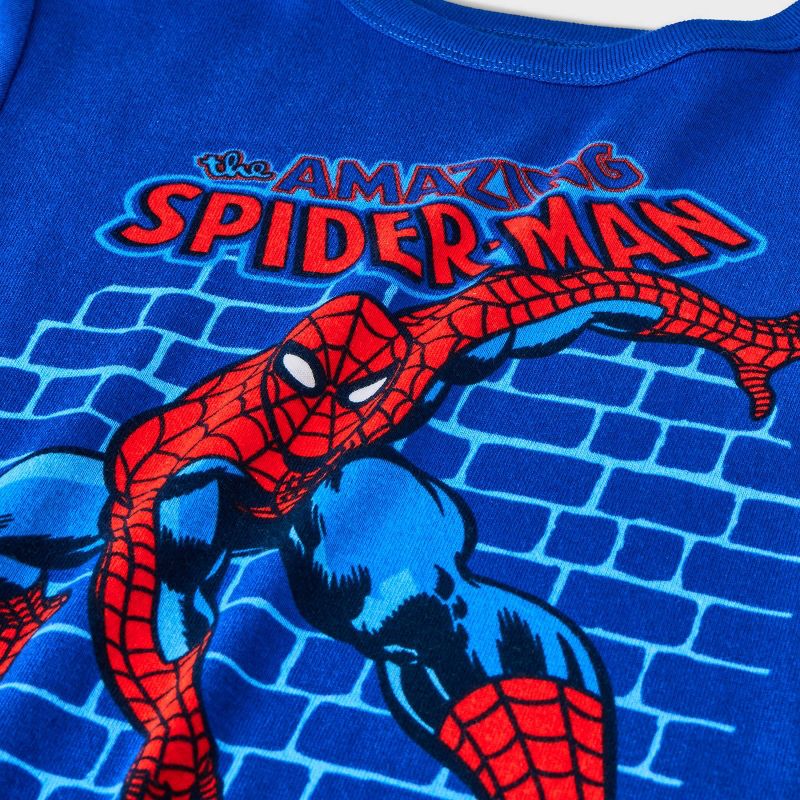 Boys' Marvel Spider-Man 3pc Snug Fit Pajama Set - Blue/Red, 3 of 5