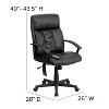 Emma and Oliver High Back Ergonomic Massage Black LeatherSoft Ripple Office Chair, Remote Pocket - 4 of 4