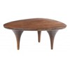 Coffee Table , 15.7" H Triangular Mango Wood with Brown Finish, Modern Indoor Living Table By Zuo Modern - 3 of 4