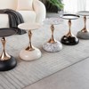 VYNXARIA Mermaid Tail End Coffee Table - Modern Round Accent Table for Small Spaces - 2 of 4