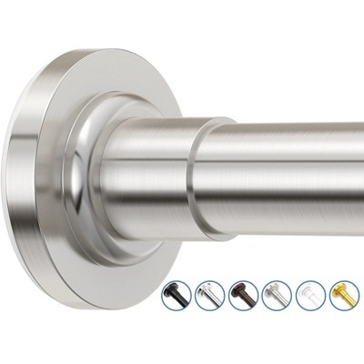 LunaLulinlk Shower Curtain Rod, Adjustable 32-61 inch Spring Tension Curtain Rods for Bathroom