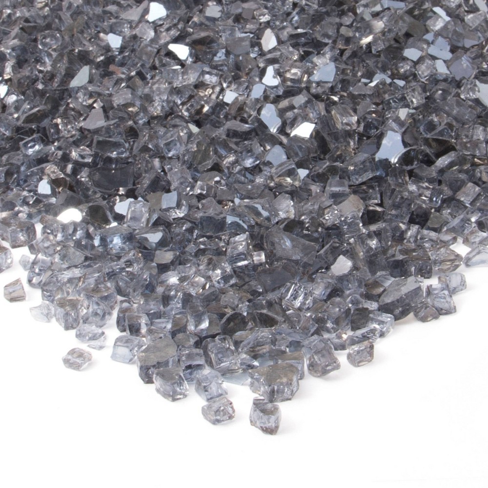 Photos - Garden & Outdoor Decoration RealFlame 20lb Fire Glass Reflective Chips Gray - Real Flame 