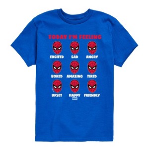 Boys' - Marvel - Spider-Man Today Im Feeling Moods Short Sleeve Graphic T-Shirt - 1 of 4