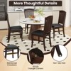Tangkula Modern Dining Chairs Set of 2 Armless Kitchen Chairs w/Upholstered Seat - 3 of 4