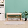 Nordlys Rope and Wood Storage Bench Exotic Boho Entry - 3 of 4