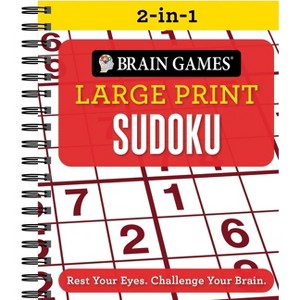 Brain Games 2-In-1 - Large Print Sudoku - by  Publications International Ltd & Brain Games (Spiral Bound) - 1 of 1