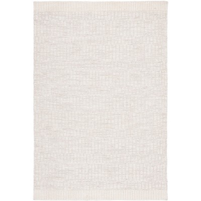 Ivory Tufted Handmade Washable 4' x 6' Wool Rug