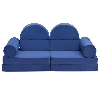 Yinvani Modular Kids Play Sofa,10-Pieces Convertible Modular Play Sofa, Muti-purpose Play Couch for Kids