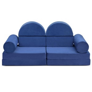 Yinvani Modular Kids Play Sofa,10-Pieces Convertible Modular Play Sofa, Muti-purpose Play Couch for Kids - 1 of 4