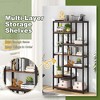 UbMelt Book Shelf,Modern 7 Tier Open Corner Display Bookshelf Floor Standing,Suitable for Living Room,Bedroom - 4 of 4