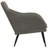 VidaXL Modern Upholstered Armchair - Dark Grey Velvet Accent Chair for Living Room or Bedroom - Gray - 4 of 4