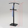 Kings Brand Furniture - Metal Suit Valet Stand, Clothes Rack, Clothing Organizer, Jacket Hanger (Black) - 2 of 4