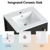 20-Inch Bathroom Vanity with Sink Bathroom Cabinet with Soft Closing Door Storage Rack and A Drawer Black - 4 of 4