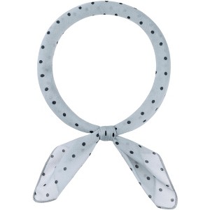INSPIRE CHIC Women Polka Dots Cotton Linen Retro Solid Color Plain Square Neck Scarves 1Pc - 1 of 4