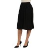 24seven Comfort Apparel Women's Classic Knee Length Black Skirt - 2 of 4