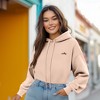 Dalix Salty Embroidery Fleece Hoodie Cropped Long Sleeve Drawstring Fall Spring Womens - 3 of 4