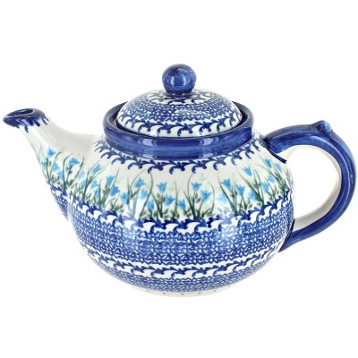 Blue Rose Polish Pottery Misty Teapot