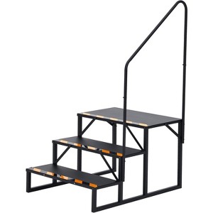 2 Step 1 Handrail RV Steps with Handrails Ladder, Steps for Home, 400 LBS Hot Tub Outdoor Steps, RV Stairs, Camper Steps Portable Stairs for Mobile - 1 of 2