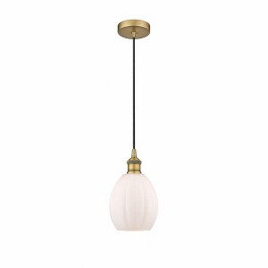 Eaton - 1 Light Cord Hung Mini Pendant In Industrial Style-10.75 Inches Tall and 5.5 Inches Wide - 1 of 1