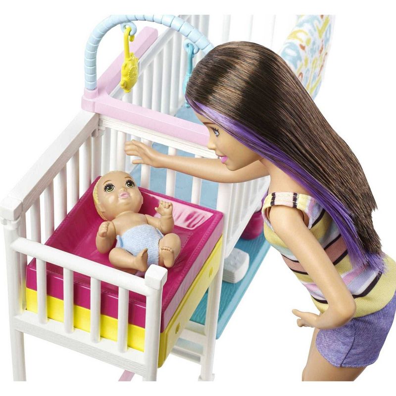 Barbie Skipper Babysitters Inc Nap &#39;n&#39; Nurture Nursery Dolls and Playset, 4 of 19