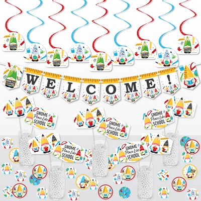 Big Dot of Happiness School Gnomes - Teacher and Classroom Decorations Supplies Decoration Kit - Decor Galore Party Pack - 51 Pieces