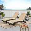 Christopher Knight Home Salem Outdoor Water Resistant Fabric Chaise Lounge Cushions (Set of 2) - 2 of 4
