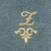 Linum Home Textiles 100% Turkish Cotton MONICA Gold Thread 2PC Embellished Washcloth Set - 3 of 3