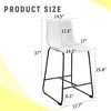 Set of 2 Modern Minimalist Style PU Bar Stools, Dining Chairs for kitchen, bar, and modern home design, 17.7*14.5*37in - 2 of 4