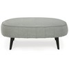 Signature Design by Ashley Contemporary Hollyann Oversized Accent Ottoman Chenille Gray - 3 of 4