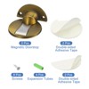 Unique Bargains Zinc Alloy Magnetic Door Stopper with Self Adhesive and Screw Mount 2 Pcs - 3 of 4