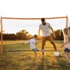VEVOR Portable Soccer Goal, 12x6 ft Adults Kids Backyard Soccer Net, Large Practice Soccer Net, Steel Fiberglass Structure Training Goal Set, Orange - 2 of 4