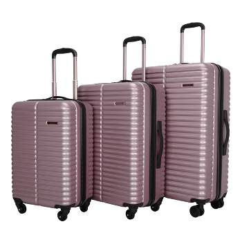 Skyline 3pc Hardside Checked Spinner Luggage Set