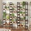 TackView Industrial 5 Tier Shelf Bookshelf, Display Book Shelf, Wide Bookcase, Rustic Wooden Shelving Unit, for Bedroom, Living Room, Office - 3 of 4