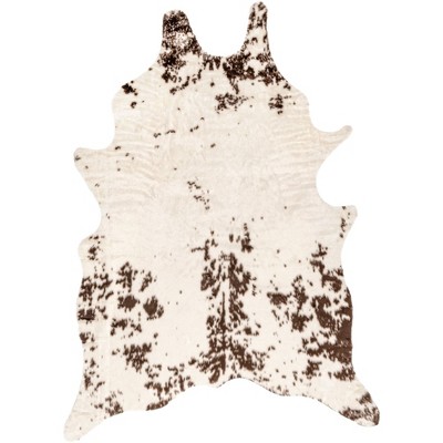 Nuloom Marcia Pet Friendly Premium Machine Washable Faux Cowhide Area Rug