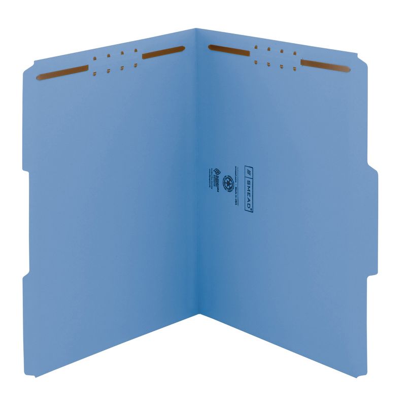 Smead Fastener File Folder, 2 Fasteners, Reinforced 1/3-Cut Tab, Letter Size, 50 per Box, 3 of 9