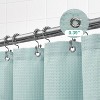 LunaLulinlk Waffle Weave Fabric Shower Curtain ,Misty Blue,71"Wx72"L - 2 of 4