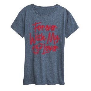 Women's - Instant Message - Forever With My Lover Short Sleeve Graphic T-Shirt - 1 of 4