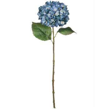 Sullivans Artificial Hydrangea Stem with Leaves 19"H Off-White Flowers