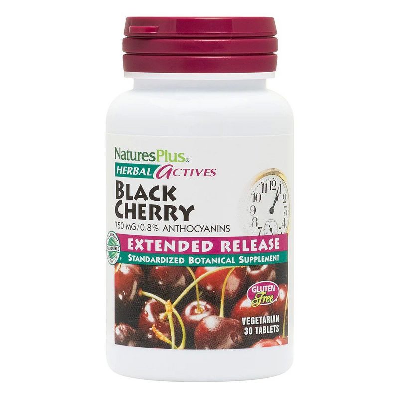 Nature's Plus Herbal Actives Black Cherry Extended Release Tablets  -  30 Vegetarian Tablet, 1 of 4