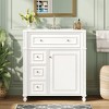 ORRD 30 Inch Bathroom Vanity with Ceramic Sink, French Country Storage Cabinet with Soft-Close Doors & Organizer - 2 of 4
