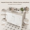 Modern 43" Bathroom Vanity with Karalakin Artificial Marble Top,Multi-Functional Cabinet with Drawers and Doors, Solid Wood Frame,Three Faucet Hole - 3 of 4