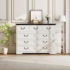 9-Drawer Dresser for Bedroom, Wide Dressers Wood Vintage Chest of Drawers with Natural Texture and Vintage Gold Floral Handles - 3 of 4