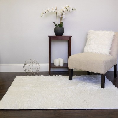 Plush Faux Fur Shag Solid Rectangle Floor Area Rug 4'x5' by Sweet Home Collection®