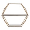 Sagebrook Home Metal Wood Floating Wall Shelves, Storage and Display, Decorative Wall Shelf Organization - 4 of 4