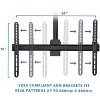 Mount-It! Full Motion Ceiling TV Mount Bracket | Fits 32 - 70 Inch Flat Panel TVs | Adjustable Height Telescoping Tilt and Swivel | 110 Lbs. Capacity - image 4 of 4