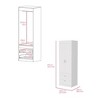 NicBex Armoire Wardrobe Closet Storage Cabinet with Double Doors Cabinet & Drawer for Bedroom - 3 of 4