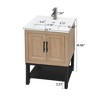 KTMBDW 24" Bathroom Vanity with Sink Combo Set and Hot and Cold Faucet , Freestanding Bathroom Cabinet with 2 Doors and Open Shelf for Bathroom - 4 of 4