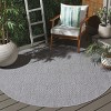 Milos MLO112 Power Loomed Indoor/Outdoor Area Rug - Grey - 6'7"x6'7" - Safavieh - 2 of 4