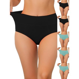 INSPIRE CHIC Women's High Waist Available Tummy Control Briefs 6 Packs - 1 of 4